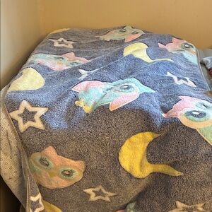 Cozy Owl and Moon Patterned Rug